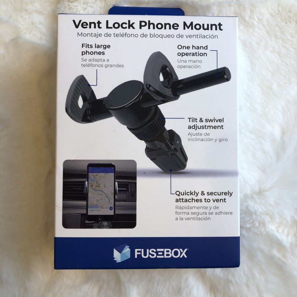 Fusebox Vent Lock Phone Mount One Hand Operation Fits Large Phones - Picture 2 of 4